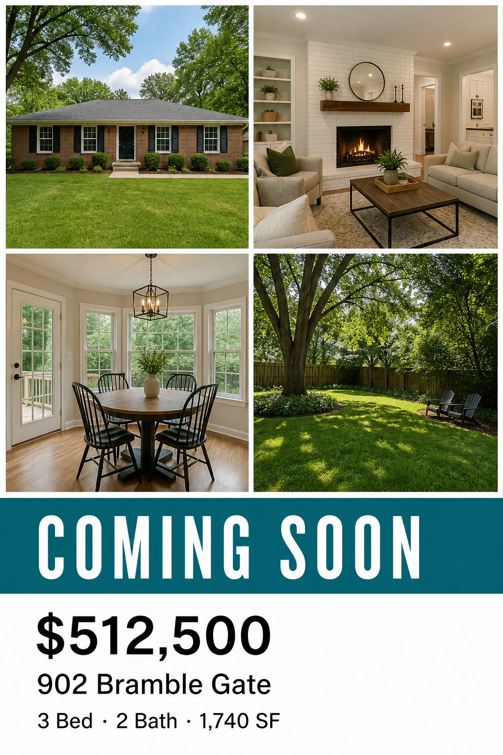 Coming soon flyer for 902 Bramble Gate