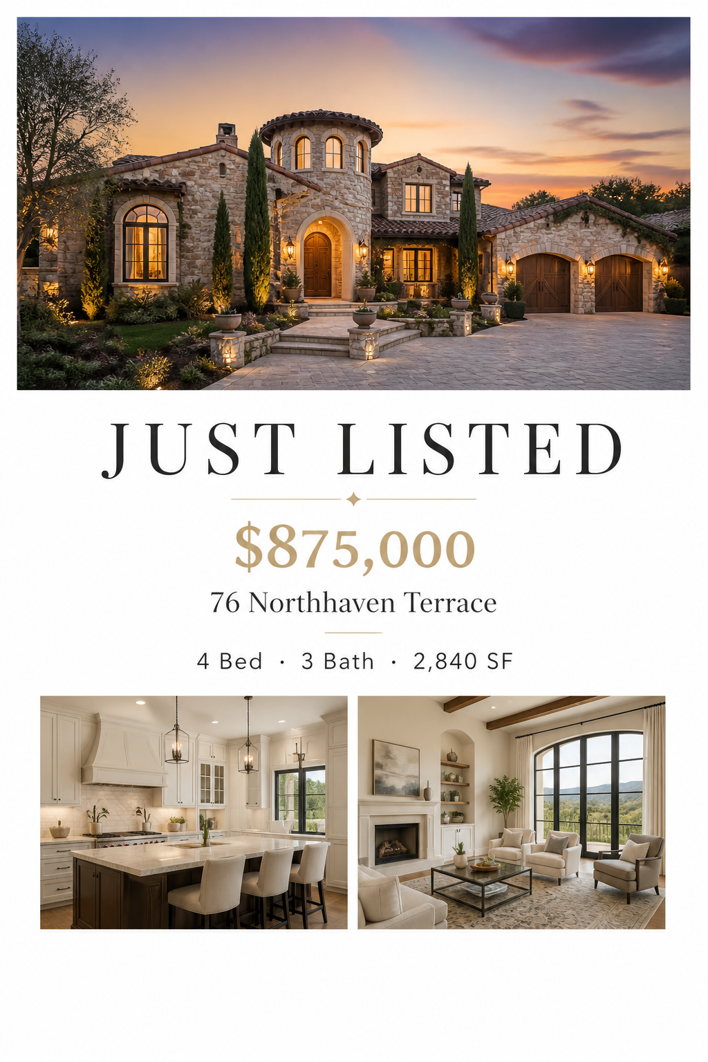 Just listed flyer for 76 Northhaven Terrace